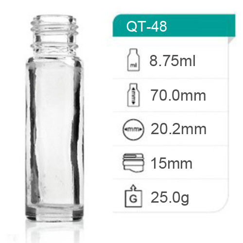 ROLL ON GLASS BOTTLE